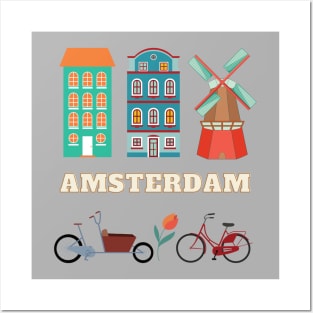 Amsterdam City Graphics Posters and Art